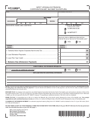 Document preview: Form CIT-120EXT West Virginia Extension Corporation Net Income Tax Return - West Virginia