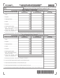 Form CIT-120APT Allocation and Apportionment for Multistate Businesses - West Virginia