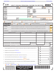 Document preview: Form IT-140 West Virginia Personal Income Tax Return - West Virginia, 2022