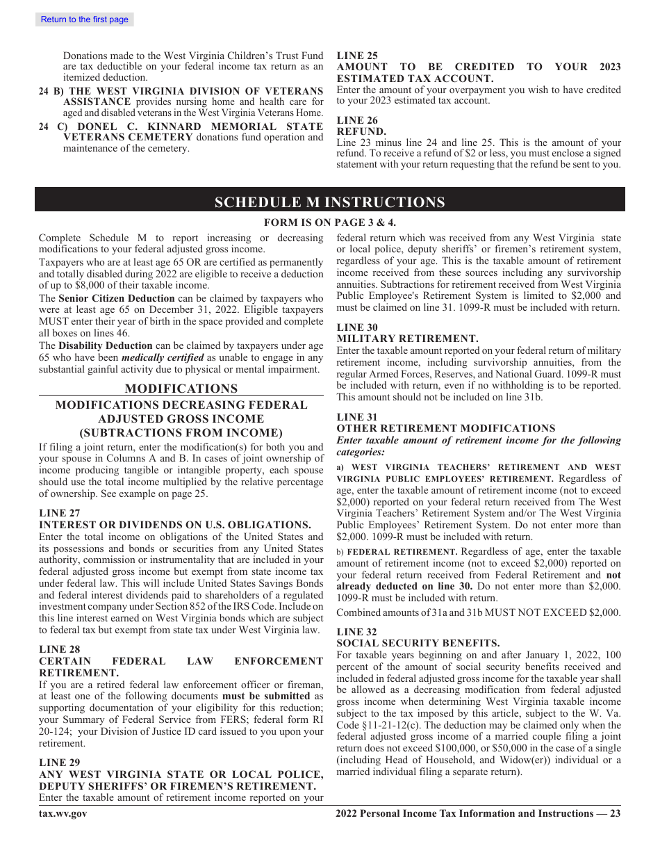 Form IT-140 West Virginia Personal Income Tax Return - West Virginia, Page 20