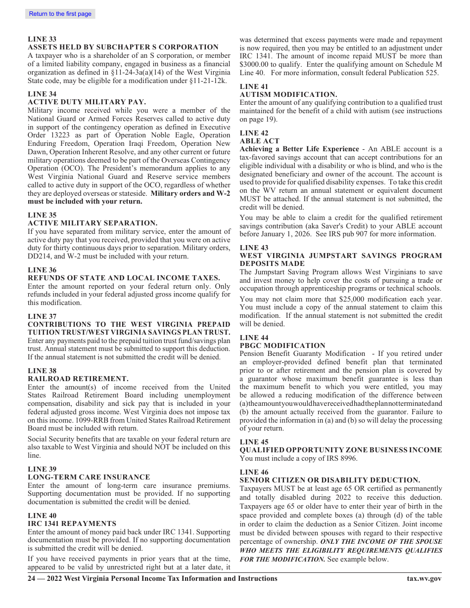 Form IT-140 West Virginia Personal Income Tax Return - West Virginia, Page 21