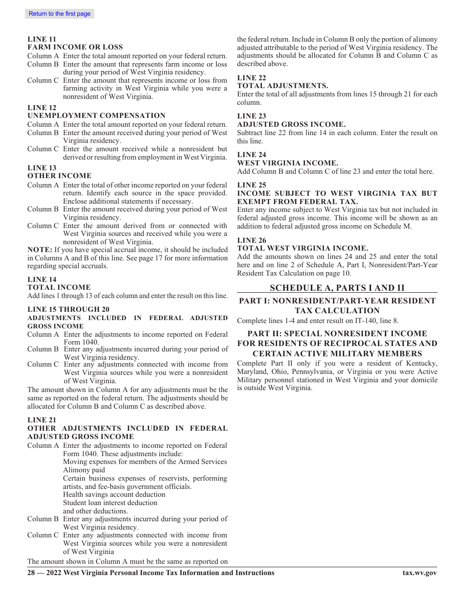 Form IT-140 West Virginia Personal Income Tax Return - West Virginia, Page 25