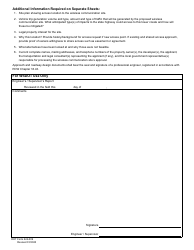 DOT Form 224-009 Application for Type F Access - Wireless Communication Site for Limited Access State Routes Only - Washington, Page 2
