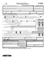 Form IT-204 Partnership Return - New York