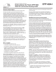 Document preview: Instructions for Form DTF-624 Claim for Low-Income Housing Credit - New York