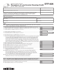 Form DTF-626 Recapture of Low-Income Housing Credit - Maine