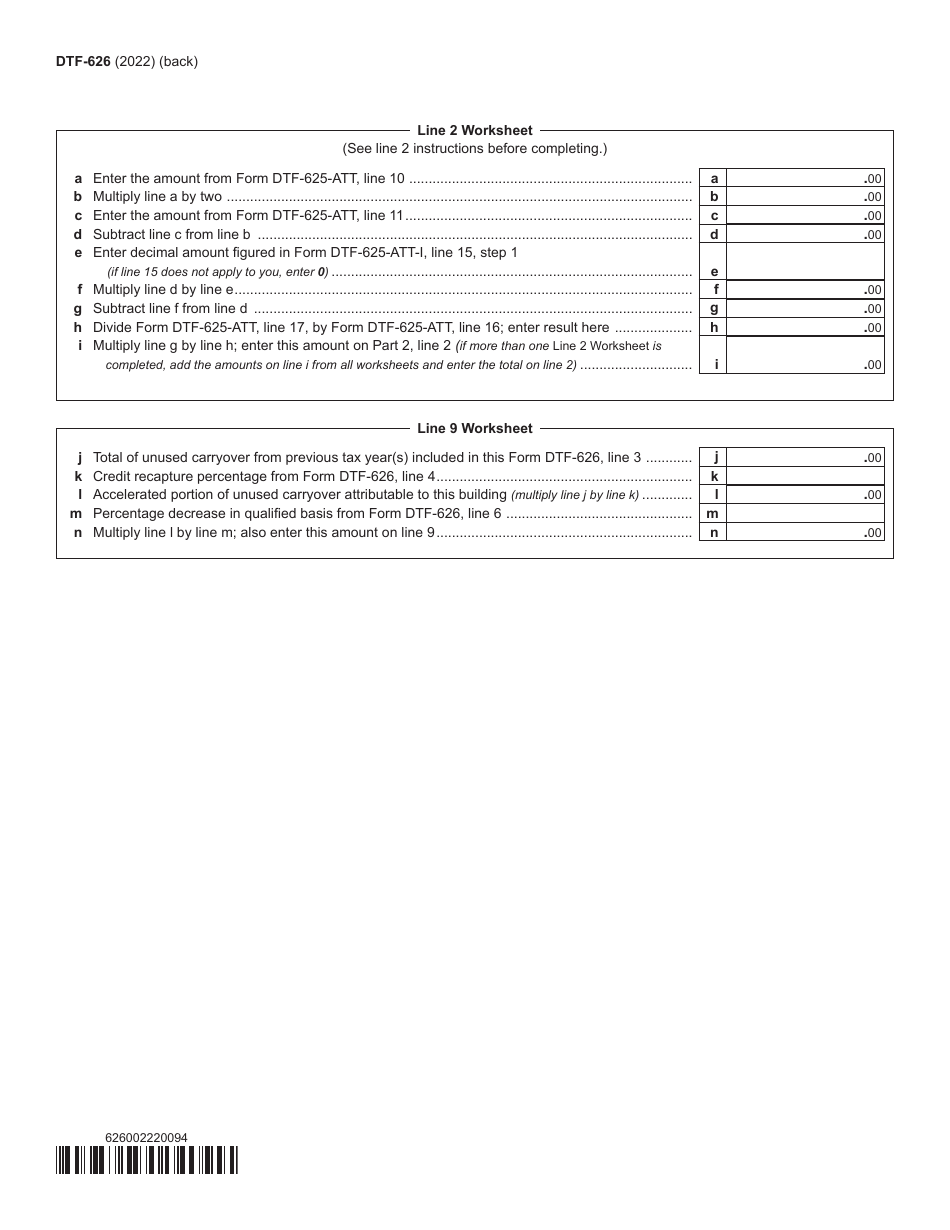 Form DTF-626 Recapture of Low-Income Housing Credit - Maine, Page 2