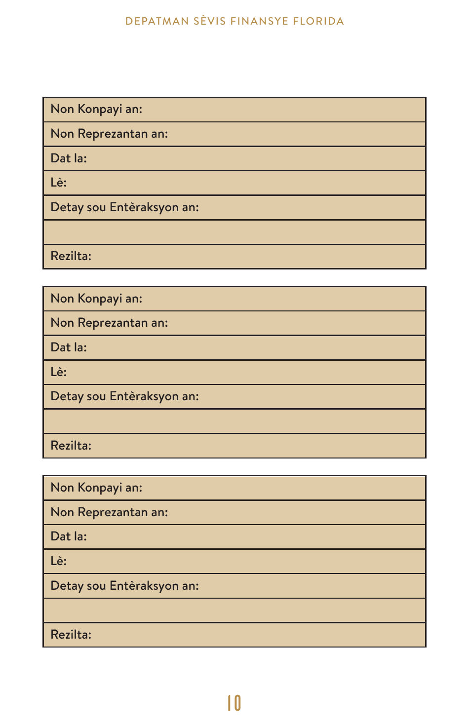 Emergency Financial Preparedness Toolkit - Florida (English / Creole), Page 11