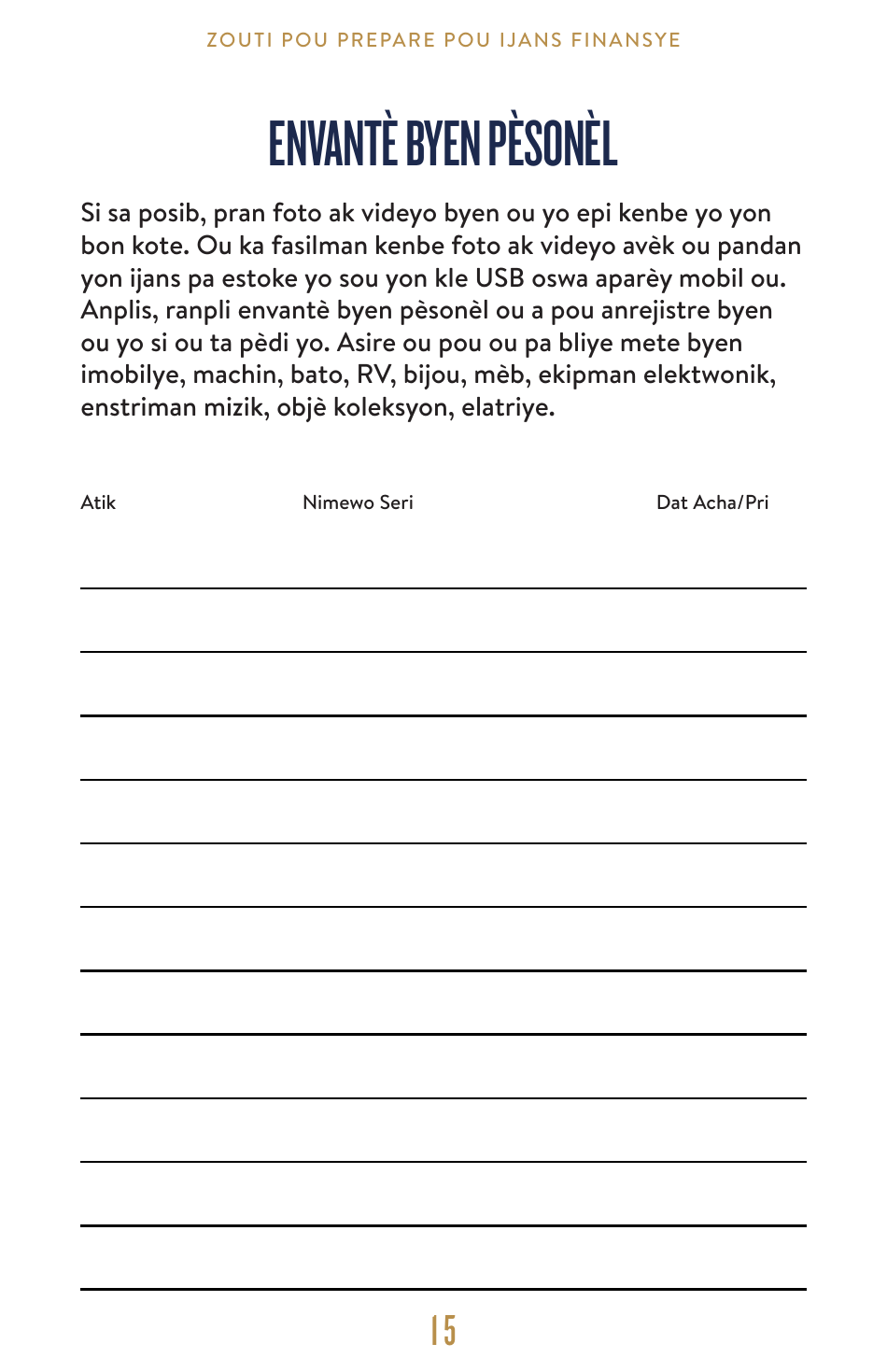 Emergency Financial Preparedness Toolkit - Florida (English / Creole), Page 16