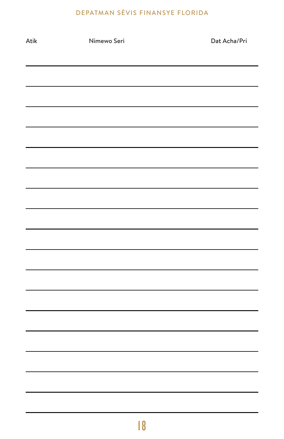 Emergency Financial Preparedness Toolkit - Florida (English / Creole), Page 19