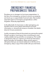 Emergency Financial Preparedness Toolkit - Florida (English/Creole), Page 2