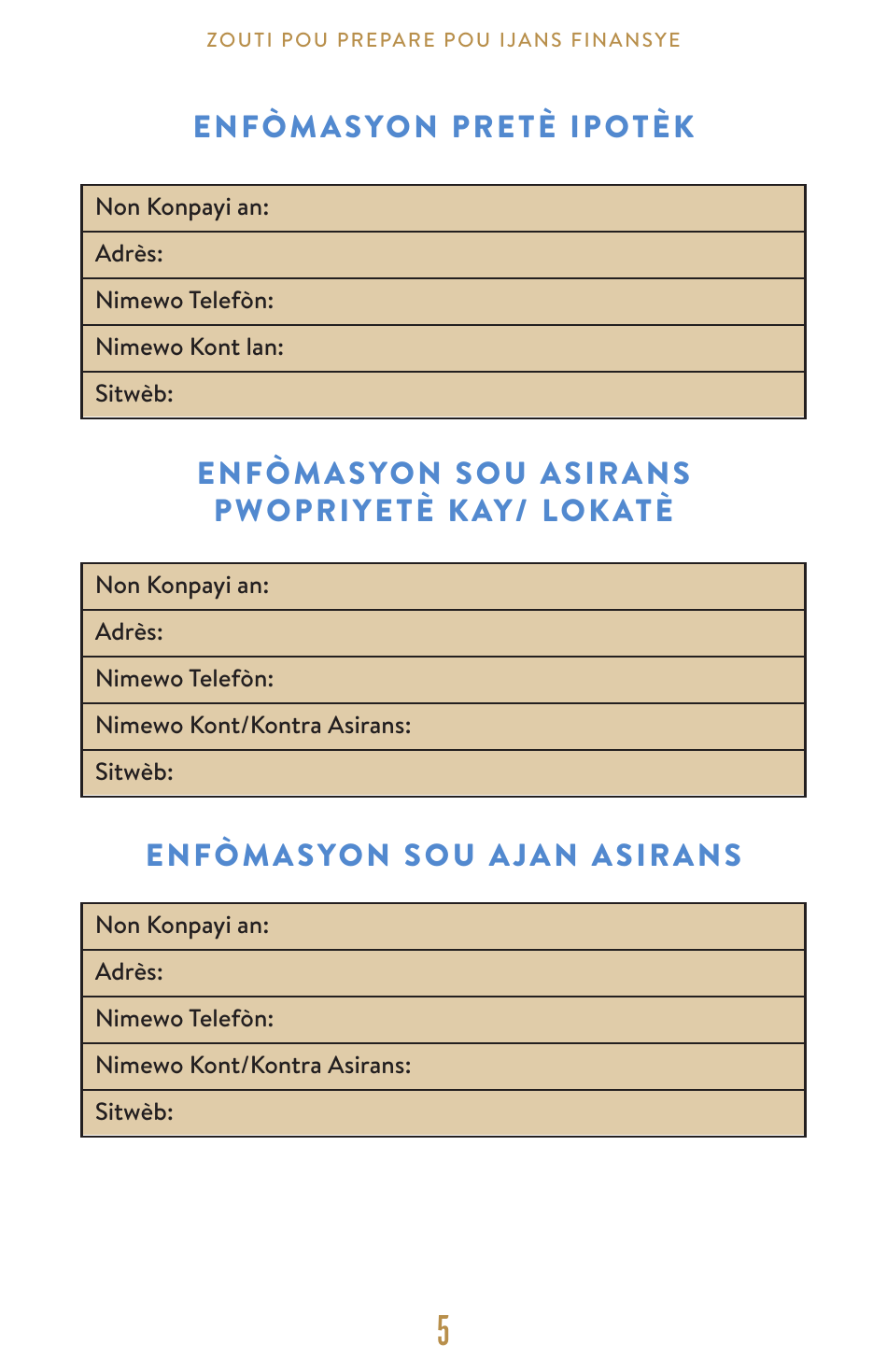 Emergency Financial Preparedness Toolkit - Florida (English / Creole), Page 6