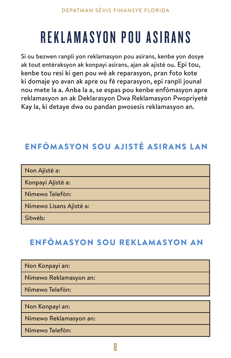 Emergency Financial Preparedness Toolkit - Florida (English / Creole), Page 9