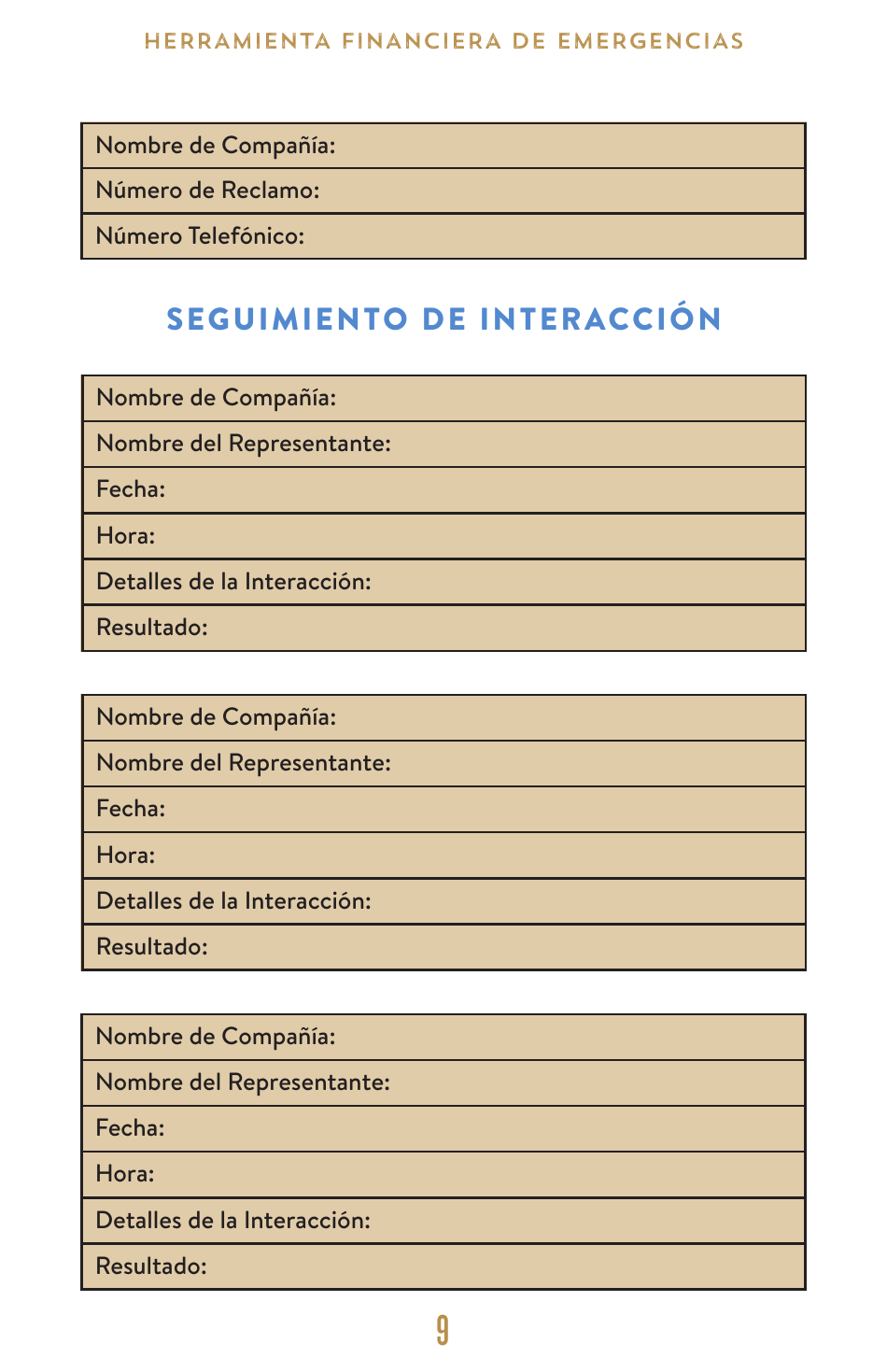 Financiera De Emergencias Juego De Herramientas - Florida (Spanish), Page 10