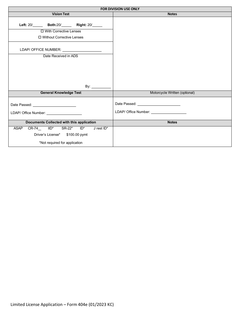 Form 404E Application for Limited License Dui / Oui or Admin Per Se - Alaska, Page 2