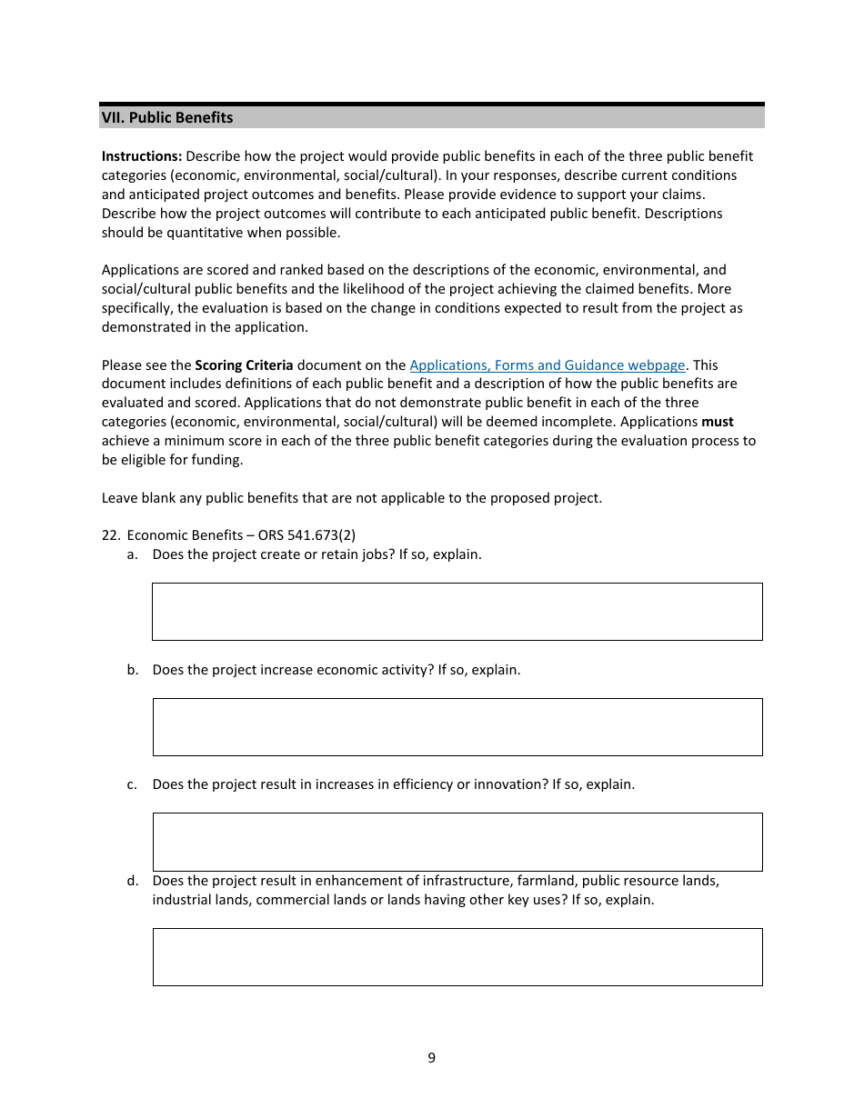 Water Project Grants and Loans - Grant Application - Oregon, Page 12