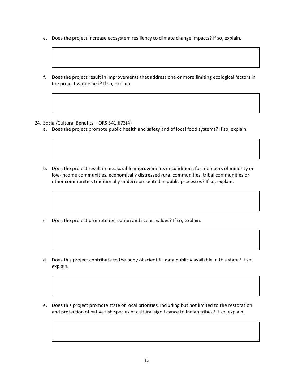 Water Project Grants and Loans - Grant Application - Oregon, Page 15