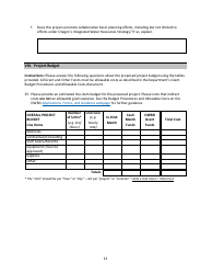 Water Project Grants and Loans - Grant Application - Oregon, Page 16