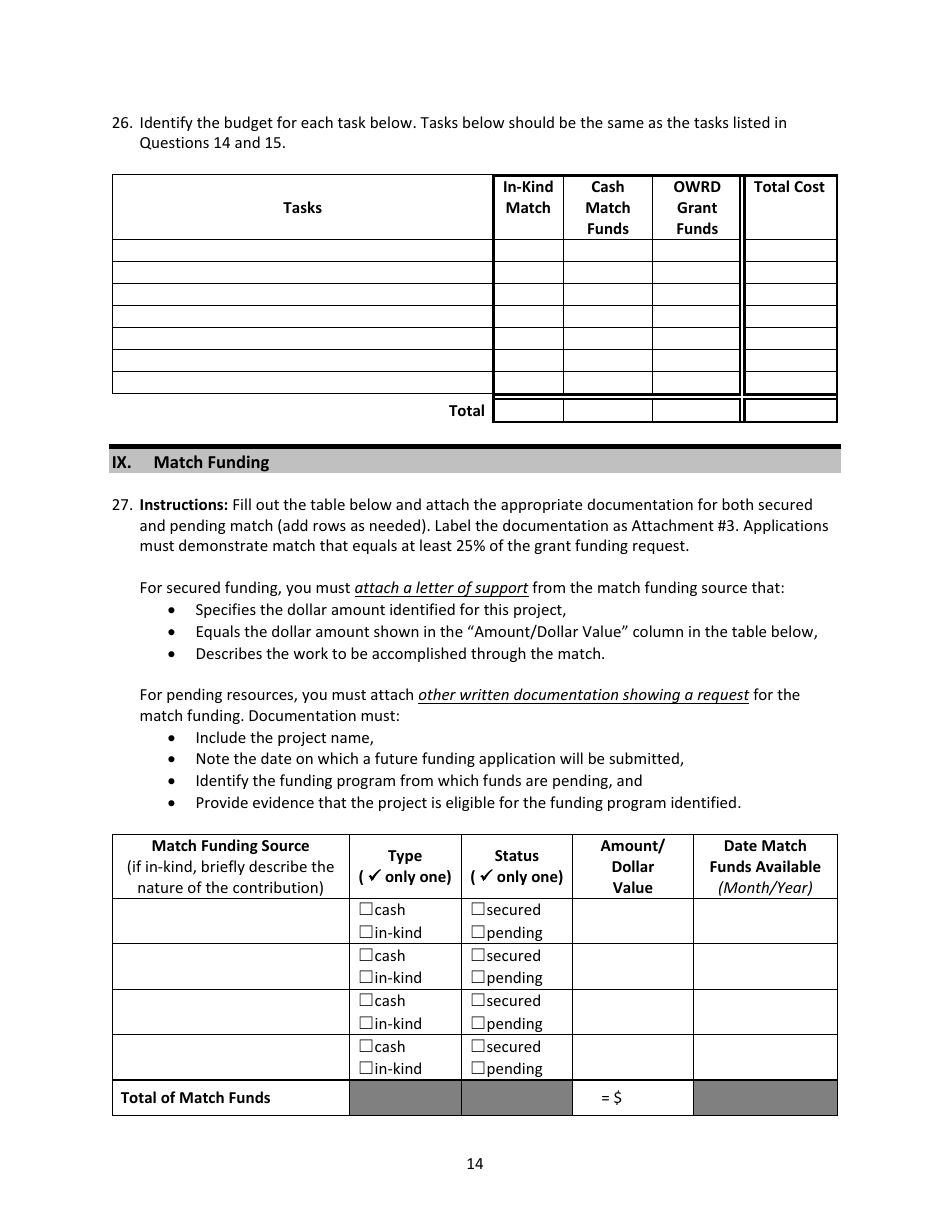 Water Project Grants and Loans - Grant Application - Oregon, Page 17