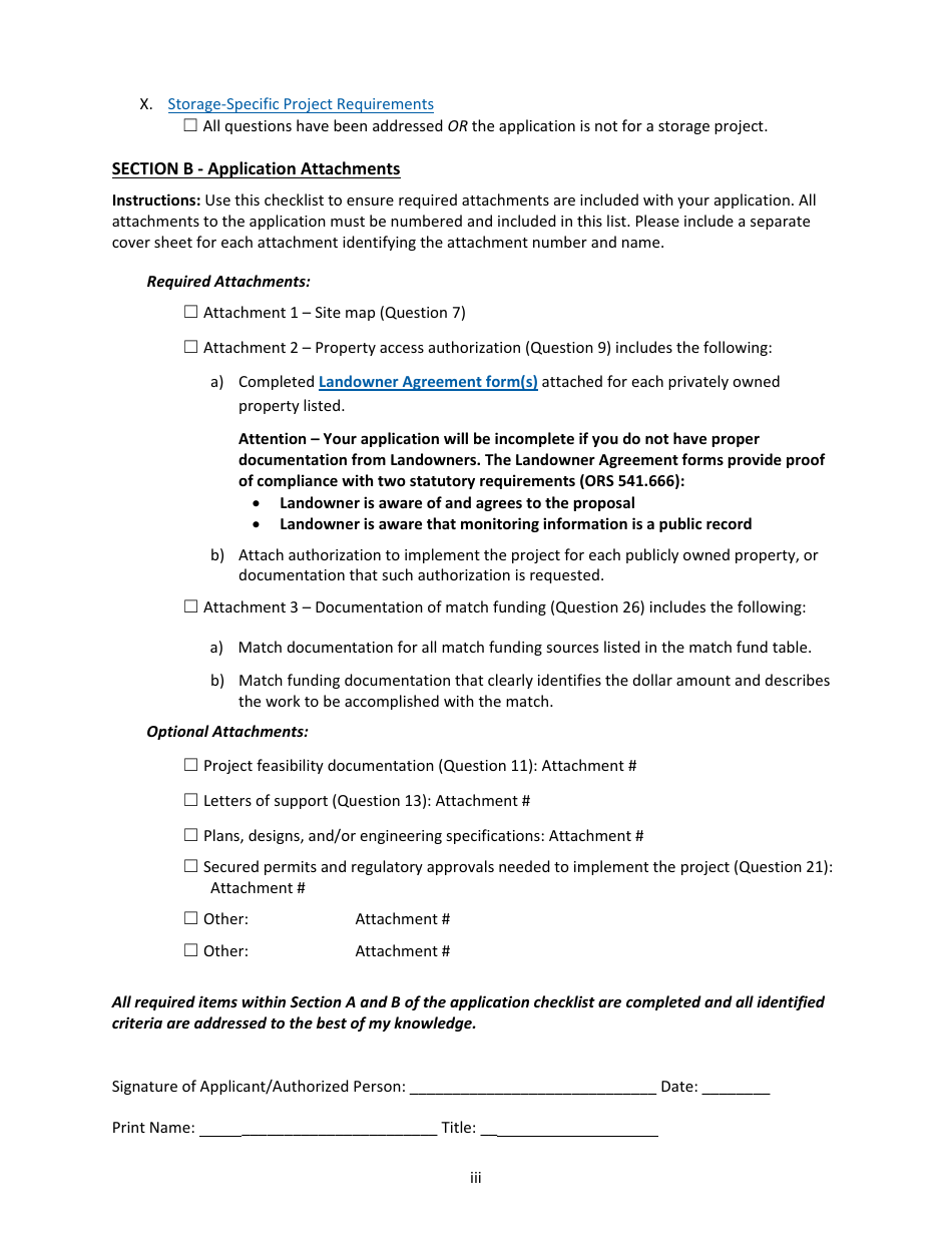 Water Project Grants and Loans - Grant Application - Oregon, Page 3