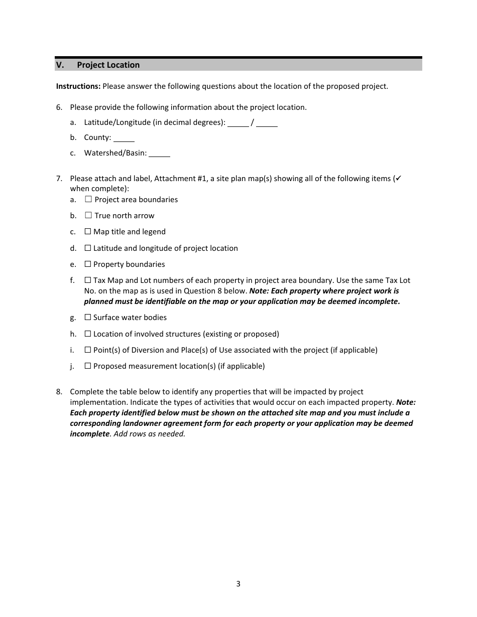 Water Project Grants and Loans - Grant Application - Oregon, Page 6