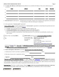 Form BT-1 Application for Business Trust - West Virginia, Page 2