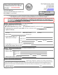 Document preview: Form CWV-1 Application for Appointment as a Commissioner for West Virginia - West Virginia