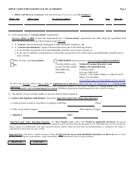 Form CF-1 Application for Certificate of Authority - West Virginia, Page 3