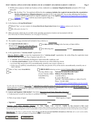 Form LLF-1 West Virginia Application for Certificate of Authority of Limited Liability Company - West Virginia, Page 3