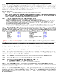 Form LLF-1 West Virginia Application for Certificate of Authority of Limited Liability Company - West Virginia, Page 4