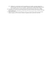 Form LLF-2 Application for Exemption From Certificate of Authority of a Limited Liability Company - West Virginia, Page 4