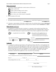 Form TM-1 West Virginia Application for Trademark or Service Mark - West Virginia, Page 2