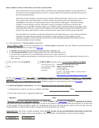 Form VA-1 Application for Voluntary Association - West Virginia, Page 3