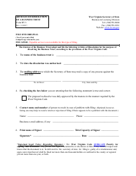 Document preview: Form BT-3 Articles of Dissolution of a Business Trust - West Virginia