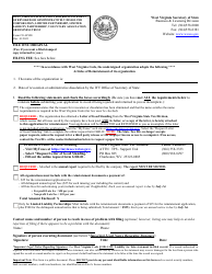 Form CO-LP-RE West Virginia Application for Reinstatement of Revoked or Administratively Dissolved Corporation, Limited Partnership, Limited Lability Partnership, Voluntary Association, or Business Trust - West Virginia
