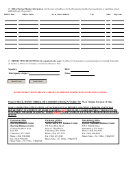 Form CO-LP-RE West Virginia Application for Reinstatement of Revoked or Administratively Dissolved Corporation, Limited Partnership, Limited Lability Partnership, Voluntary Association, or Business Trust - West Virginia, Page 3