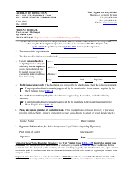 Document preview: Form CD-6 Articles of Dissolution of a Voluntary Dissolution of a West Virginia Corporatio - West Virginia