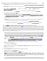 Form CAD-1 West Virginia Articles of Incorporation for an Agricultural Cooperative Association - West Virginia, Page 2