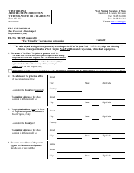 Form CD-1NP West Virginia Articles of Incorporation With Non-profit IRS Attachment - West Virginia