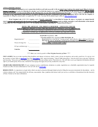 Form CD-1NP West Virginia Articles of Incorporation With Non-profit IRS Attachment - West Virginia, Page 6