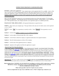 Form NR-2 Application to Register a Company Name (Foreign Entities Only) - West Virginia, Page 2