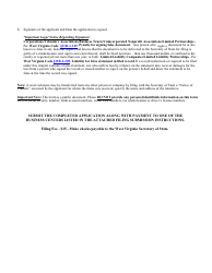 Form NR-1 Application for Name Reservation (Domestic and Foreign Entities) - West Virginia, Page 3
