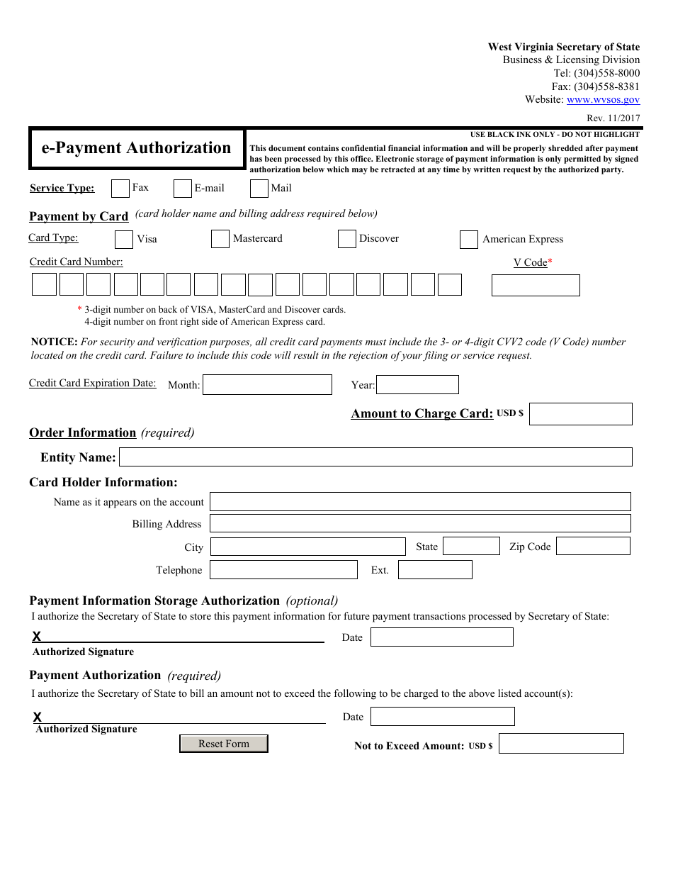 Form NR-1 Application for Name Reservation (Domestic and Foreign Entities) - West Virginia, Page 7