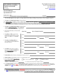 Form LP-2 West Virginia Statement of Registration of Foreign Limited Partnership - West Virginia