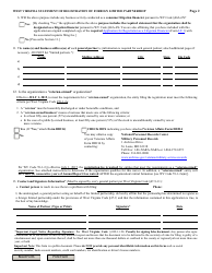 Form LP-2 West Virginia Statement of Registration of Foreign Limited Partnership - West Virginia, Page 2