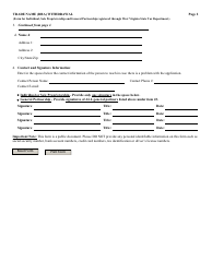 Form TN-2 Trade Name (Dba) Withdrawal - West Virginia, Page 2