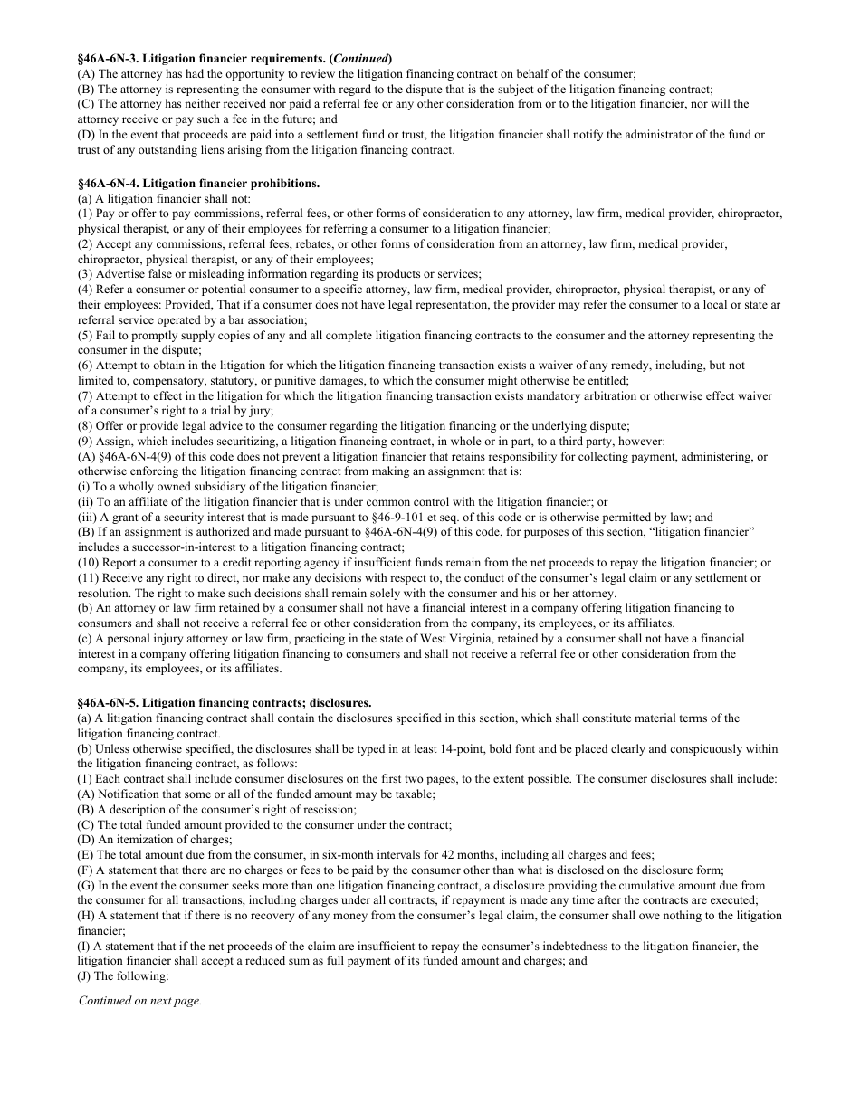 Form LF-1 West Virginia Application for Registration as a Litigation Financier - West Virginia, Page 4