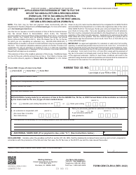 Form GEW-TA-RV-6 Application for Extension of Time to File the Ge/Use Tax Annual Return &amp; Reconciliation (Form G-49), the Ta Tax Annual Return &amp; Reconciliation (Form Ta-2), or the Rvst Annual Return &amp; Reconciliation (Form Rv-3) - Hawaii