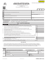Form M-6 Hawaii Estate Tax Return - Hawaii