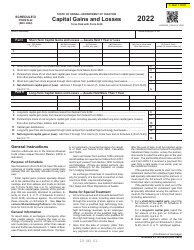 Document preview: Form N-20 Schedule D Capital Gains and Losses - Hawaii